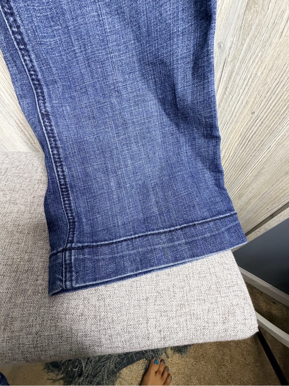 Ariat Ella Wide Leg Denim Trousers 30L - Picture 4 of 8